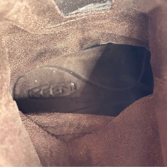 Keen Akita Brown Leather Slouch Wedge Heeled Tall Calf Boot Women’s Size 8.5 - Picture 10 of 10